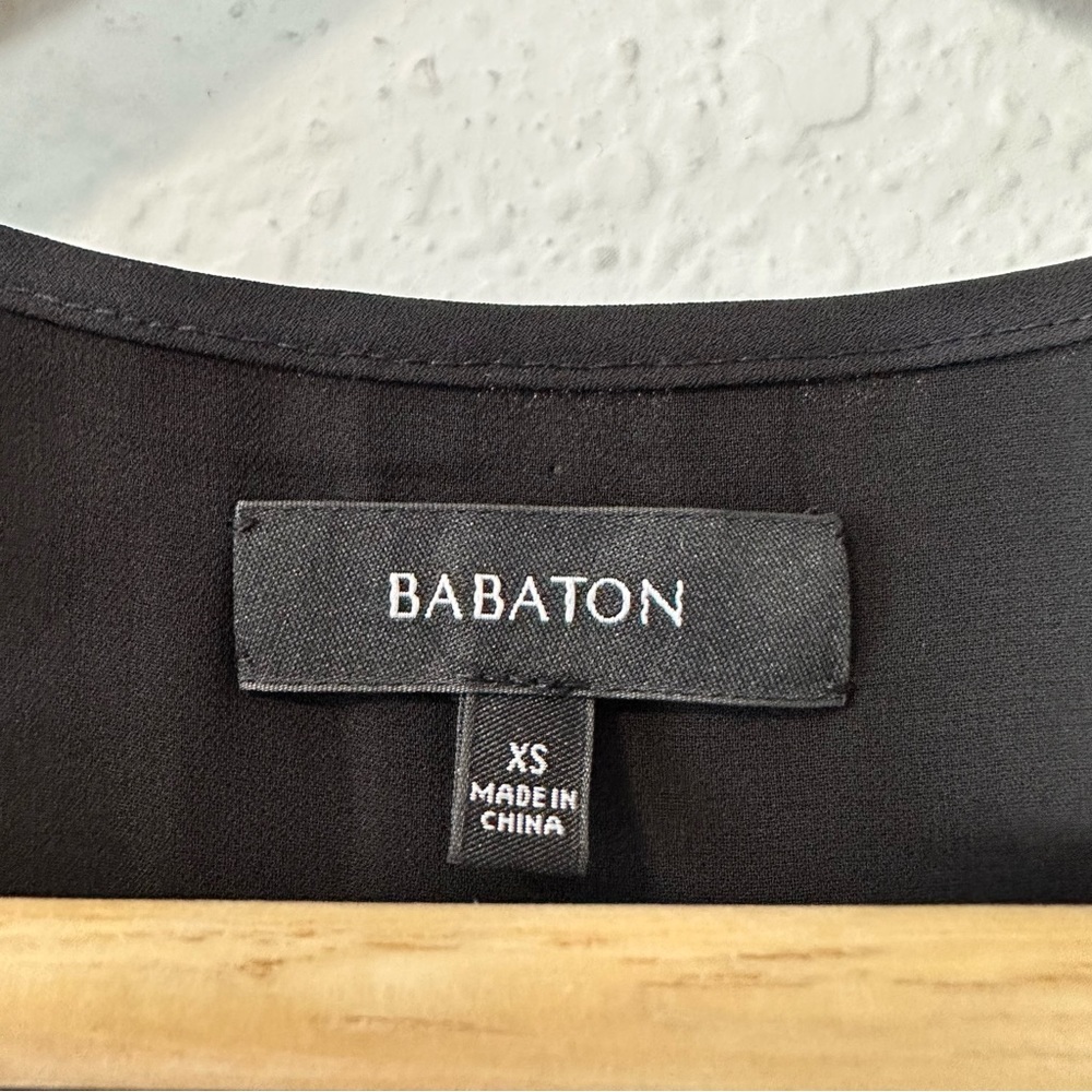 Aritzia Babaton Ilja Pleated Black Dress in Black - Picture 9 of 11